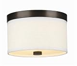 Cassandra White and Bronze 10 1/4 Wide Ceiling Light