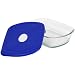 Kitchen & Housewares : Pyrex Storage Deluxe 5-Cup Rectangular Dish, Clear with Blue Lid