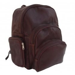 Buy Leather Backpack - Expandable, New (Chocolate) (15 x 14 x 4.5 to 7) by Piel Leather, Inc