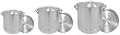 Bayou Classic 6011 3-Piece Nested Aluminum Steamer Stockpot Set (8Qt, 16Qt & 32Qt)