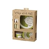 SugarBooger Peek-a-Boo 5 Piece Feeding Set, Kiwi Green. Baby Dinnerware Set.