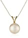 Amazon Collection 14k Yellow Gold Freshwater Cultured Pearl Pendant Necklace (7-8mm)