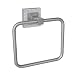 Elite Home Fashions Greek Key Towel Ring, White/Brushed Nickel
