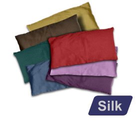 YogaAccessories (TM) Small Silk Eye Pillow (Natural) - Twilight Blue