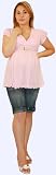 Pink Blouse, Denim Short 2 Piece Maternity Set