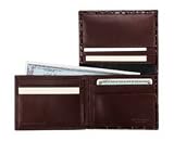 Budd Leather European Crocodile Bidente 2 Fold Wallet