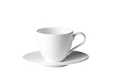Gordon Ramsay by Royal Doulton White Espresso Cup and Saucer, Set of 2