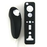 Wii Remote Silicone Skin Case for Wiimote and Nunchuk - Solid Black
