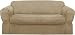 Maytex Piped Suede 2-Piece Slipcover Sofa, Tan