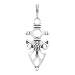Arrowhead Shaped Celtic Knot with PROTECTION Inscription Pendant in Sterling Silver for Men or Women, #8204