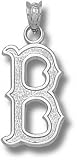 Boston Red Sox Solid Sterling Silver ''B'' 3/4'' Pendant