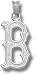 Boston Red Sox Solid Sterling Silver ''B'' 3/4'' Pendant
