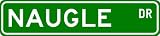 NAUGLE Street Sign ~ Personalized Family Lastname Sign ~ Gameroom, Basement, Garage Sign **