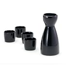 5 pc. Shiny Black Sake Set by Forum