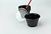 Disposable 4oz Plastic Condiment Cups with Lids, Souffle Portion, Jello Shot Cups, Salad Dressing, Sauce (200, Black)