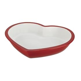 Cuisinart Chef's Classic Ceramic Bakeware 10-Inch Heart-Shaped Pie Baker, Red