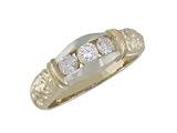 Gadari - size 8.00 14K Gold Channel Set Diamond Ring - B0002HH482