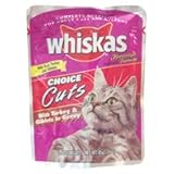 Whiskas Cat Food, Choice Cuts with Turkey and Giblets in Gravy, 3 oz (Pack of 24) by Groceries To Your Door