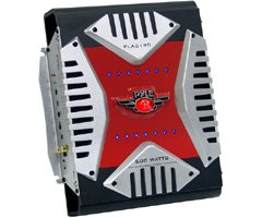 PYLE PLA-2180 Red Elite 600-WATT 2 Channel Bridgeable Mosfet Amplifier