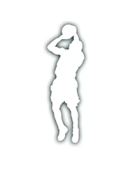 Sport and Hobby Decal - Basketball Decal - Jumper Jumpshot Basketball Player - In White 9.5x3