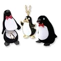 Penguin Pendant Necklace gold plated & European Crystal with shaped jewelry gift Box