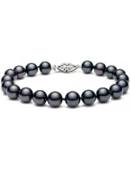 PremiumPearl Black Freshwater Cultured Pearl Bracelet AAA Quality