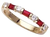 0.55 cts Genuine Ruby Band - Platinum, 18kt White or Yellow Gold LIFETIME WARRANTEE
