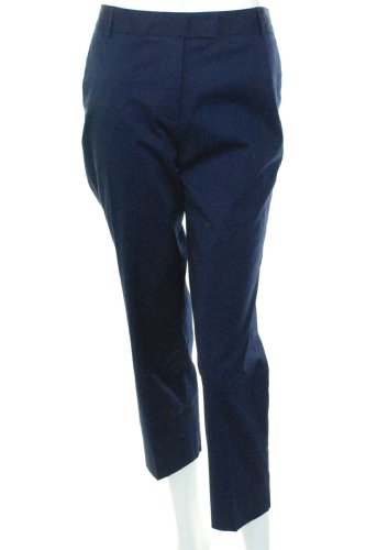 Sutton Studio Women's Crop Trouser Pant (12, Navy) [Apparel] [Apparel]