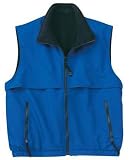 NEW Port Authority - Reversible Terra-Tek Nylon and Fleece Vest Royal/Black-XS