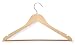 Honey-Can-Do HNG-01334 Wood Hangers with Non-Slip Grooved Bar, 24-Pack, Maple