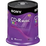 Buy 100 SONY CD-R Music Disc, Digital Audio Recordable For CD Recorders and Computer Writer, 5...  by Sony
