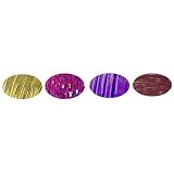 Piz-Zaz Hair Glimmer Tinsel 4 Color Set: Cranberry, Caldo Pink, Gold Sunrise, Shiny Purple + Hair Art PIn-Tail Comb