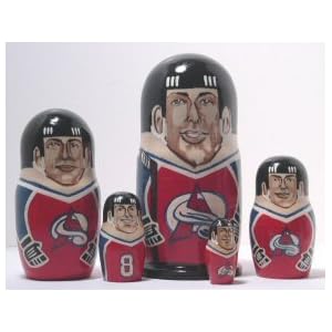 Nested Sports Doll...Colorado Avalanche hockey team. by 