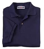 NEW JERZEES 65-Ounce Pique Knit Sport Shirt True Navy-XL