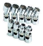 S K Hand Tools (SKT4609) 9 Piece 3/8in. Drive SAE Standard 12 Point Flex Socket Set
