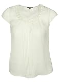 31QBQ8krWgL. SL160  AK Anne Klein Womens Sheer Ruffle Blouse Medium Sugar