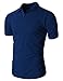 H2H Mens Casual Basic Pique Polo Slim Fit Shirts Short Sleeve of Various Colors