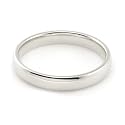 18K White Gold Wedding Bands 3mm comfort-fit light