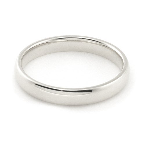 10K White Gold Wedding Bands 3mm comfort-fit