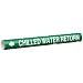 Brady 4023-A BradySnap-On 3/4" - 1-3/8" Outside Pipe Diameter B-915 Coiled Printed Plastic Sheet White On Green Color Pipe Marker Legend "Chilled Water Return"