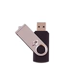 64GB USB Flash Drive Memory in Silver and Black Stainless Steel Design by Boss Tech Products ~ BOSS
