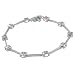 Sterling Silver Princess Cut Link CZ Bracelet