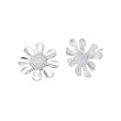 SILVER DAISY STUD EARRINGS