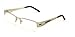 Men Rectangular Half Rimless Metal EyeGlasses Sophisticate look Clear Non Prescription Lens (Silver)