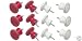 One Set of 12 Small Bumper Pool Bumpers with Rings One Set of 12 Small Bumper Pool Bumpers with Rings