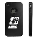 Apple iPhone 4 4S 4G Black Aluminum & Silicone Case Phoenix Suns