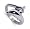 Cute Dolphin .925 Sterling Silver Band Amethyst Gemstone Ring Size 4.5