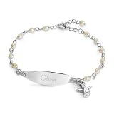 Personalized Girl's Angel Id Bracelet and Jewelry Box Gift