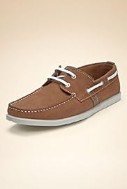 North Coast Leather Stripe Detail Boat Shoes