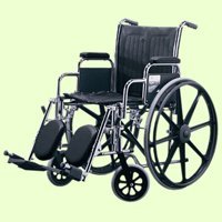Excel 2000 Wheelchair-Black, Permanent Full Length Arms, Swing Away Detachable Footrests,Each